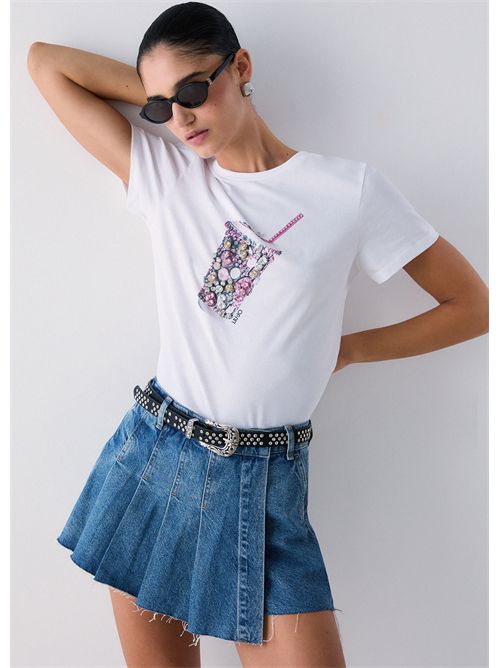 T-shirt woman white LIU JO | WA6237JS923/P9331